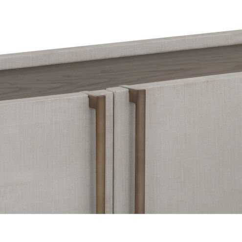 Jamille 80 inch Cream Media Console & Cabinet